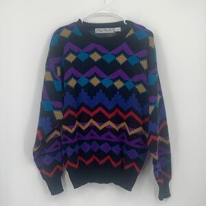 Vintage Bugle Boy Co. Color block Sweater Men's Size Medium
